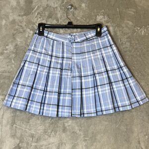Hesperus Pleated Blue Mini Skirt Schoolgirl Y2K Retro Academia Size Medium